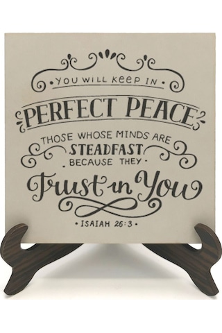 Yeşaya 26:3 Ayetibaskılı Mdf Masaüstlük