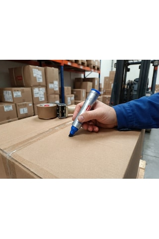 Mikro 2'li Set Mr-6010 Super Wide 10mm Permanent Marker Kalın Uçlu Kalıcı Kalem Mavi