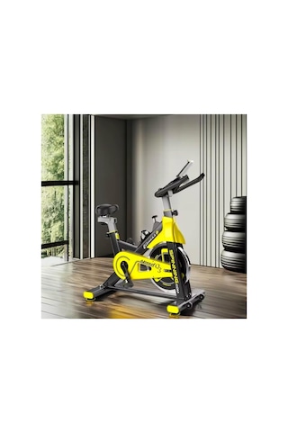 Kondisyon Bisikleti Spor Koşu Egzersiz Bisikleti Spin Bike Dikey Ev Bisikleti Q3 Sarı Tek Ebat Genel