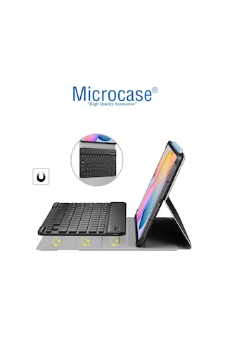 Samsung Uyumlu Tab S6 Lite P610 Bluetooth Klavyeli Standlı Kılıf-BKK1