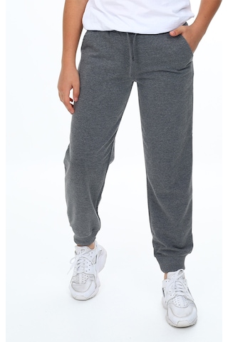 Unisex Çocuk Kışlık Basic Antrasit Beli Lastikli Eşofman Altı 6-13 Yaş