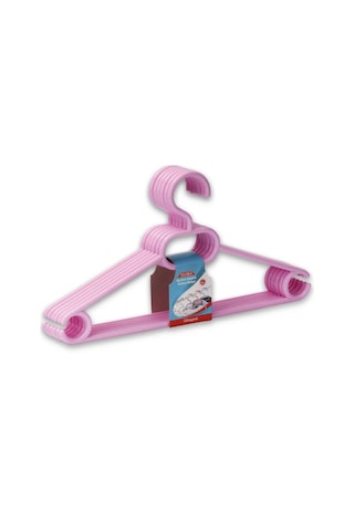 Flora F316 Büyük Boy Klasik Askı 6'lı Pembe