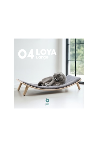 Mamapetz Loya Large Ayaklı Ahşap Kedi Yatağı Mamapetz Loya Large Ayaklı Ahşap Kedi Yatağı