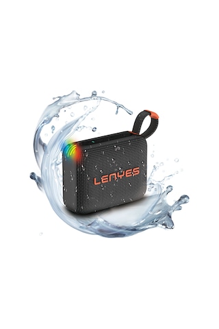 Lenyes S216 Su Geçirmez Özellikli Rgb Işıklı Askılı Mini Bluetooth Speaker Hoparlör V5.3 Siyah