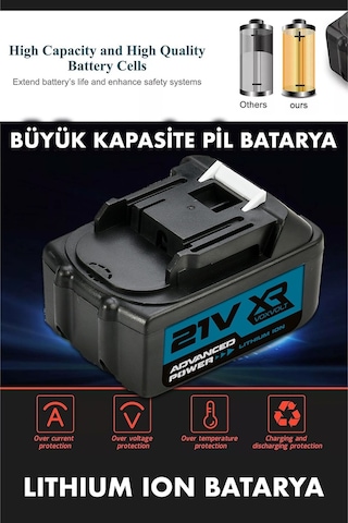Şarjlı Akülü Yedek Batarya 21v