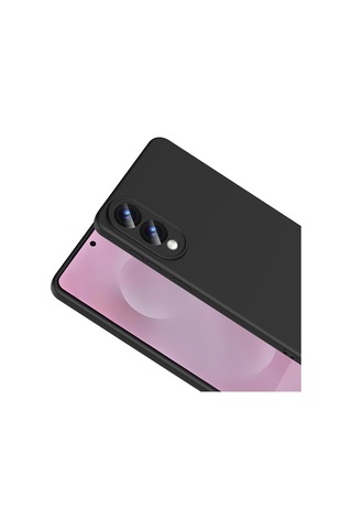 Galaxy Uyumlu S25 Edge Kılıf Mara Lansman İç Yüzeyi Kadife Kılıf Siyah