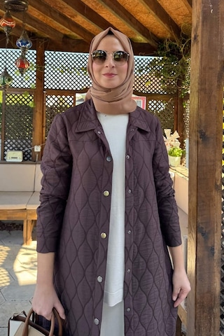 Rabia Şamlı Elmas Kapitone Kap Kahve Çok Renkli
