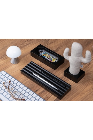 Kayigo Siyah Woody Bej Cactus Üçlü Set