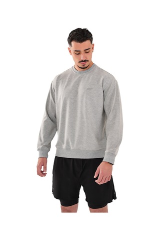 Musclecloth Basic Sweatshirt Gri Melanj Gri
