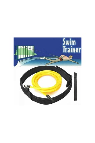 Xindoker Yüzme Güç Ve Dayanıklılık Egzersizi İçin Esnek Kordonlu Bel Seti - Sarı Renkli Su Sporu Antrenman Aleti Sarı