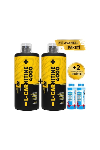 Mustang Nutrition L-carnitine 4000 Mg 1000 Ml 2 Li Avantaj Paketi 33 Servis Limon + 2 X L-karnitin Shot Hediyeli