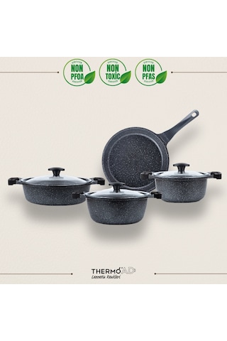 Thermoad 16 Parça Mega Set Graneu Serisi Gri Gri