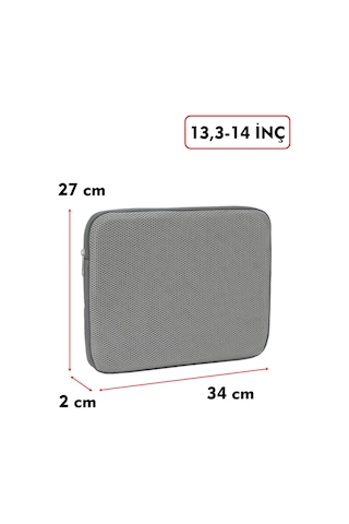 Macbook Air Pro 13 & 13.3-14 inç File Laptop Kılıfı 185 gr Tüm Marka ve Modeller İle Uyumludur Gri