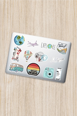 Seyahat Travel Adventure Temalı Laptop Notebook Tablet Telefon Sticker Set 005