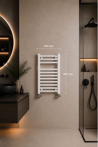 500X800 Beyaz Havlupan 12 Borulu Banyo Havlupanı