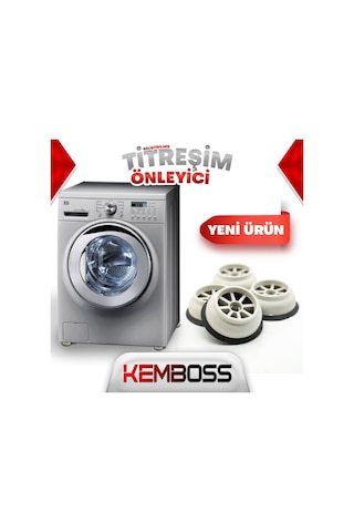 4 Lü Mobilya Yükseltici Titreşim Önleyici Çamaşır Makinesi Ayak Yükseltme Seti Beyaz
