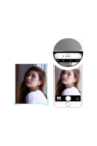 Zore Youtuber Led Selfie Led Işıklı Telefon Tutucu Makyaj Işığı Ring Light Usb Girişli