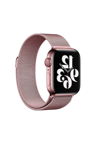Apple Uyumlu  Watch  9/8/7/6/se Milanese Metal Hasır Kordon 42/44/45 MM