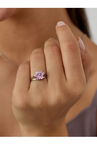 Pavlova Jewelry Pembe Sütaş Taşlı Gümüş Pençe Yüzük 216212953 Pembe