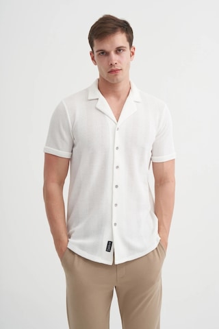 Cazador Örme Erkek K.kol Gömlek Slim Fit Ekru 2000