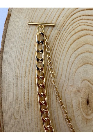 Unisex Gold Rengi Gömlek Yaka Zinciri İğnesi Aksesuarı Pytkgmlznc