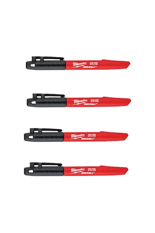 Milwaukee 4'lü Inkzall İnce Uçlu Marker İşaretleme Kalem