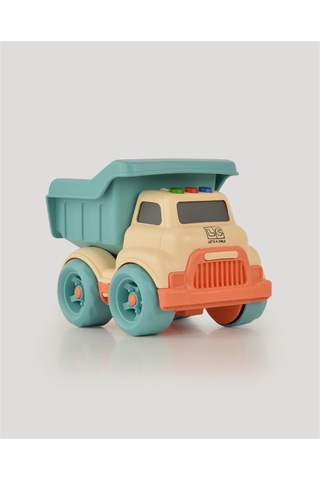 Bej Sesli Ve Işıklı Minik Kamyon