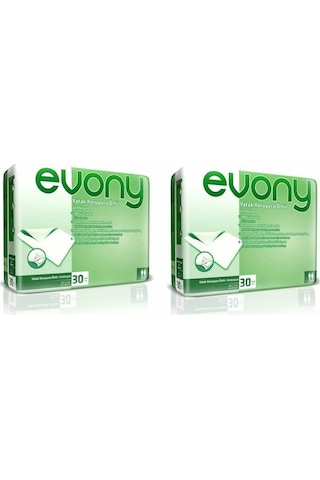 Evony Yatak Koruyucu Örtü 60 x 90 CM 2 x 30 Adet Evony Yatak Koruyucu Örtü 60 x 90 CM 2 x 30 Adet