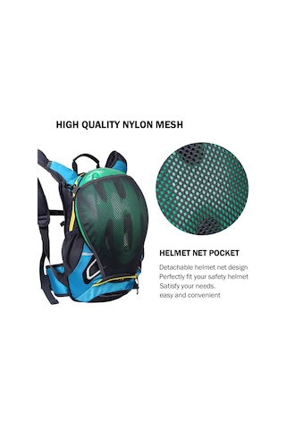 Moveevo Outdoor Bisiklet Sırt Çantası 15l Ultra Hafif Su Geçirmez Nilon, 2l Su Çantası Deligi, Ergonomik Akıcı Tasarım, Kask Mesh Kılıfı İle Siyah