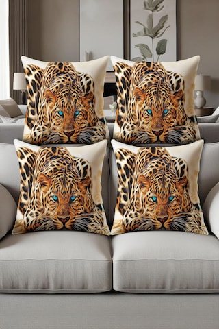 Dijital Baskılı Yumuşak Dokulu 4 Lü Kırlent Kılıfı Takımı 43x43 Cm Krl0024 Renkli