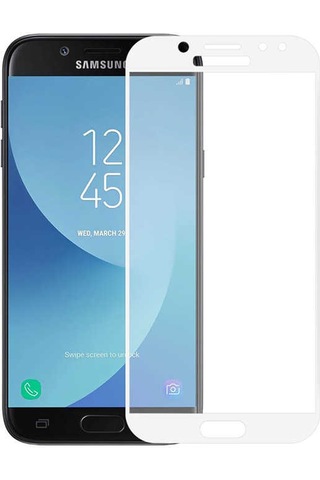 Samsung Uyumlu Galaxy J330 Pro Zore Kenarları Kırılmaya Dayanıklı Cam Ekran Koruyucu