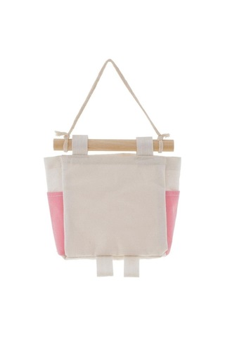 Trendooze Homyl Kumaş Saklama Çantası, Duvara Montajlı, Pembe Pembe