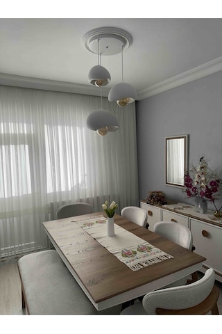 3 Lü Sarkıt Avize Rustik 20-30-40 Cm Modern Bohem Beton Görünüm Ampul Dahil Değildir Beyaz