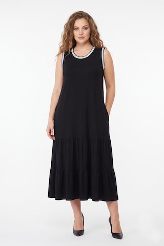 Wearon Kadın Kalın Askılı Viskon Likralı Elbise 7279 Bgl-st05665 Siyah
