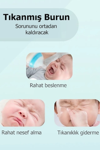 Babyhope Esp-923 Bebek & Çocuk Burun Aspiratörü 0-10 Yaş Uyumlu Temizleme Cihazı Mavi