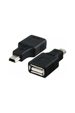 Usb Dişi 5 Pin Mini Usb Erkek Çevirici, Otg Araç Aux Çevirici Otg Adaptör