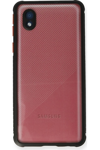 Gld-spt- Newface Samsung Uyumlu Galaxy A01 Core Kılıf Miami Şeffaf Silikon - Siyah