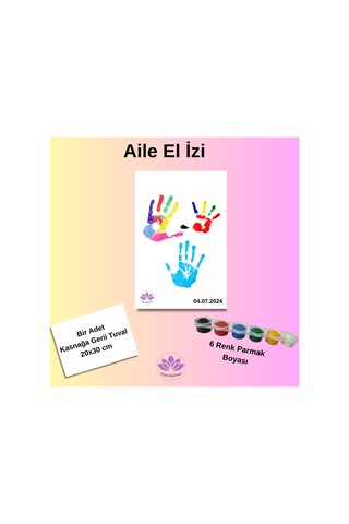 Bebek Aile El İzi Hatırası Seti Karışık - 651567254 Karışık