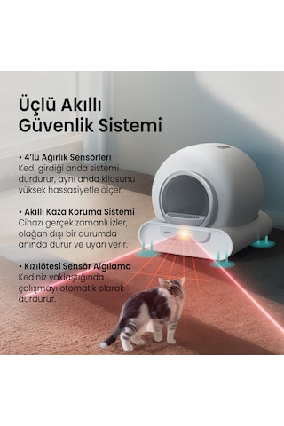 Haustier Msp08 Akıllı Otomatik Kedi Tuvaleti, Tr Garantili