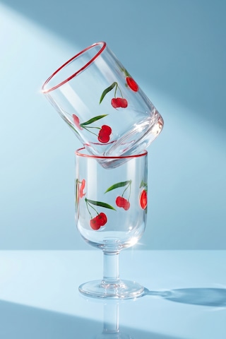 Karaca Desenli Kadeh 390 Ml Kırmızı
