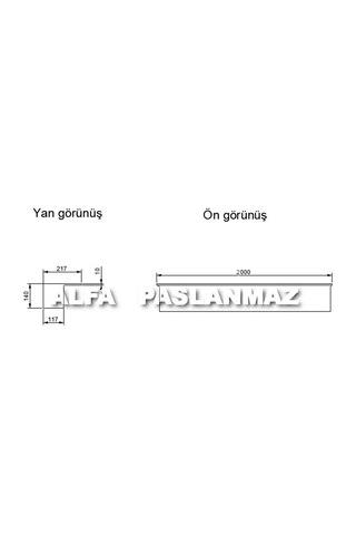 Duvar Su Perdesi 200 CM Lik Aısı 304 .Paslanmaz Çelik