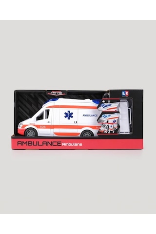 Let S Be Child Let S Drive Sesli Ve Işıklı Ambulans Sedye Aksesuarlı Açılabilir Kapılı Beyaz