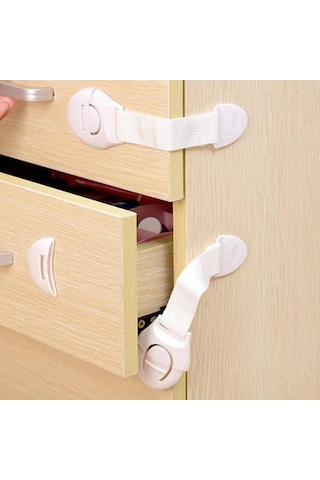 5 Adet Çocuk Kilidi Bebek Güvenlik Koruma Dolap Kilidi Çekmece Çok Renkli