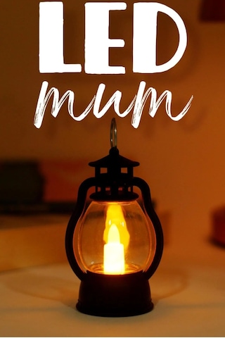 Led Mum Mini Kamp Tipi 1 Adet Pil Dahil Dumansız Alev Ledli Dekor Işığı Siyah Pt430 Siyah