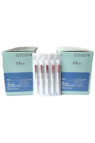 Akupunktur İğnesi Kuru İğne 0.20x25 Mm 200lük Paket 2 Kutu