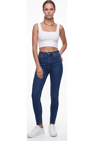 CEMO Kadın Yüksek Bel Skinny Fit Jean Pantolon 26k6-c2660-bzm-42 Buz Mavisi