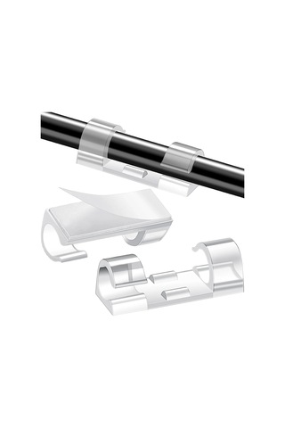 20 Adet Ayarlanabilir Kablo Tutucu, Kendinden Yapışkanlı Kablo Tutucular