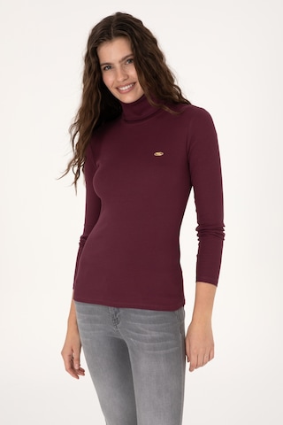 U.S. Polo Assn. Kadın Bordo Balıkçı Yaka Sweatshırt 50313430-VR177