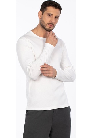 Barrels And Oıl Erkek Bisiklet Yaka Sweatshirt - Ekru Ekru