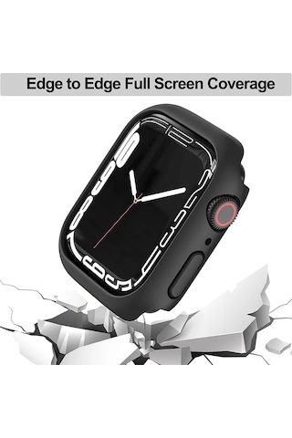 Temperli Cam + Kılıf Uyumlu Apple Watch Ultra 3 2 49 45 41 40 44 42 46mm Pc Tampon Koruyucu Uyumlu İwatch 11 10 Se 9 8 7 6 5 Gümüş